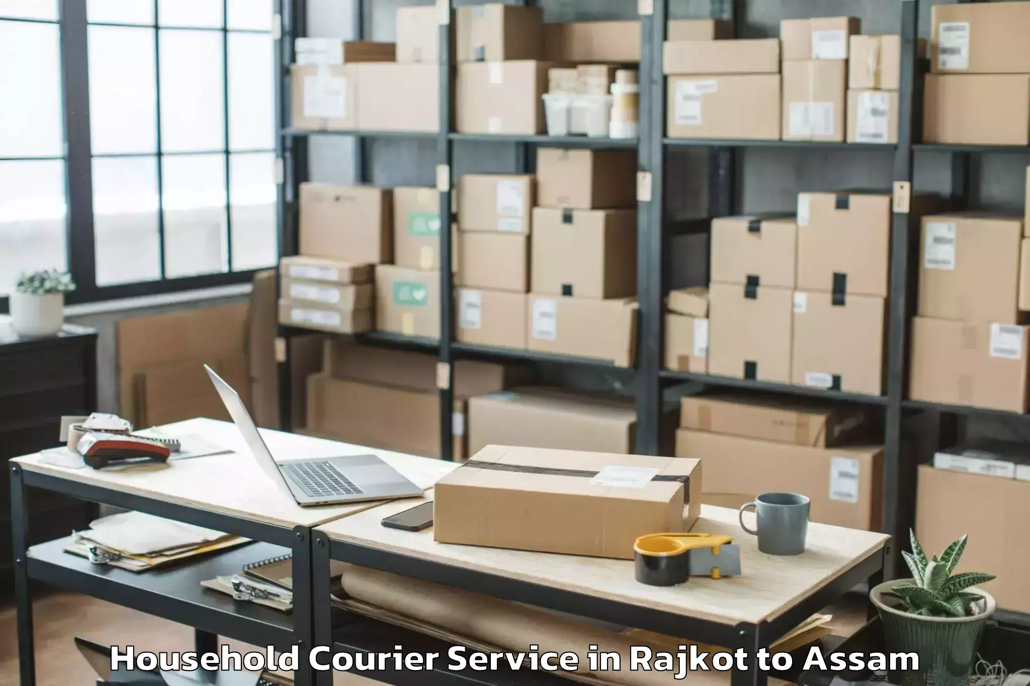 Hassle-Free Rajkot to Tezpur University Tezpur Household Courier